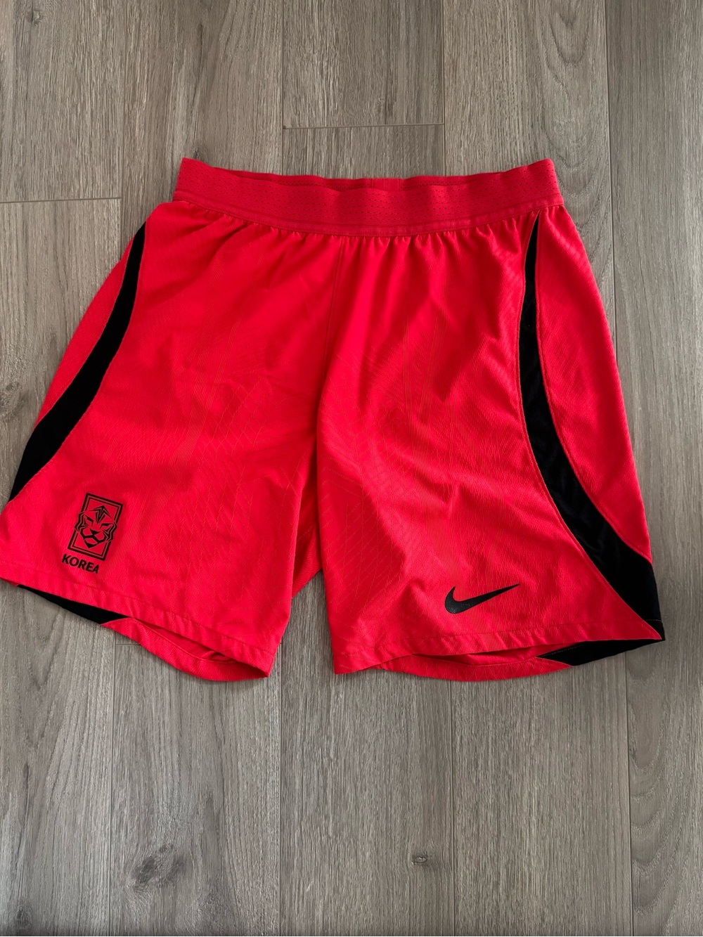 Nike Men’s Bright Red Athletic Shorts with Black Accents